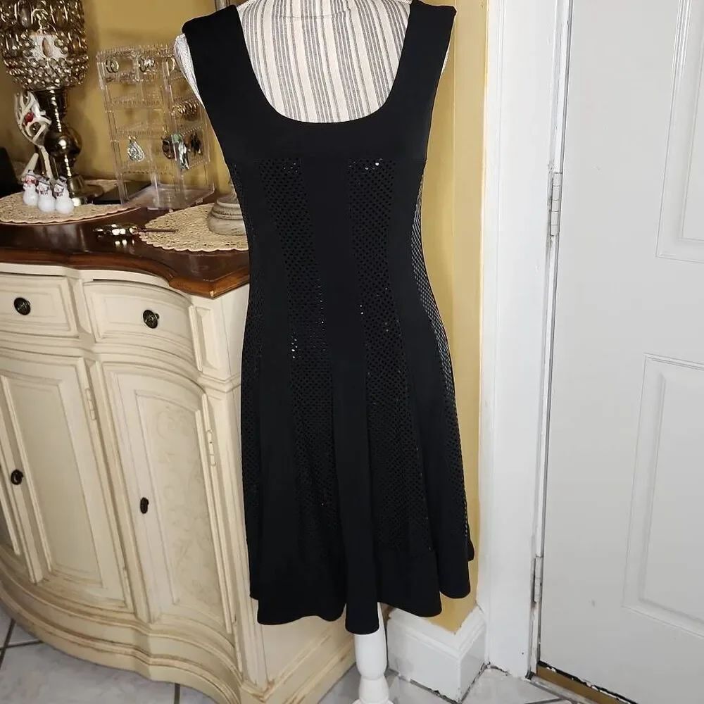 Connected apparel black sequence dress women's size 6